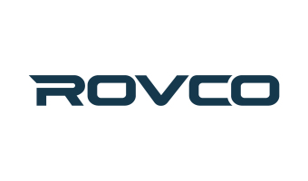Rovco blue wordmark on white background