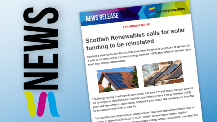 NEWS - call for solar funding to be reinstated