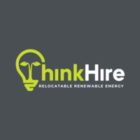 Think Hire green white logo dark background